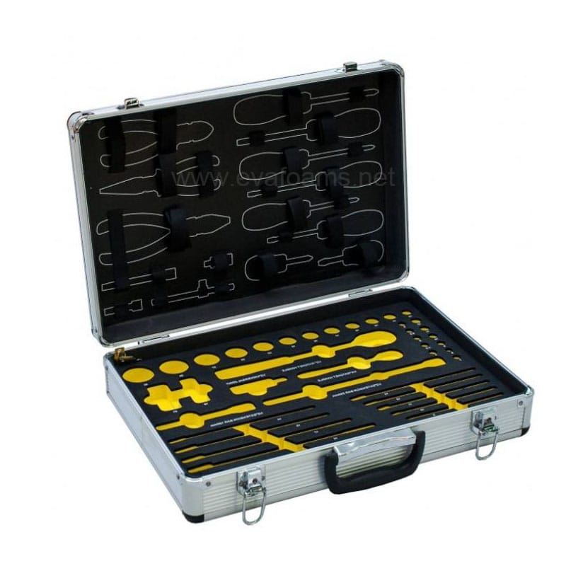 Caja de herramientas moldeada de EVA de alta calidad en embalaje protector  con inserto de fibra