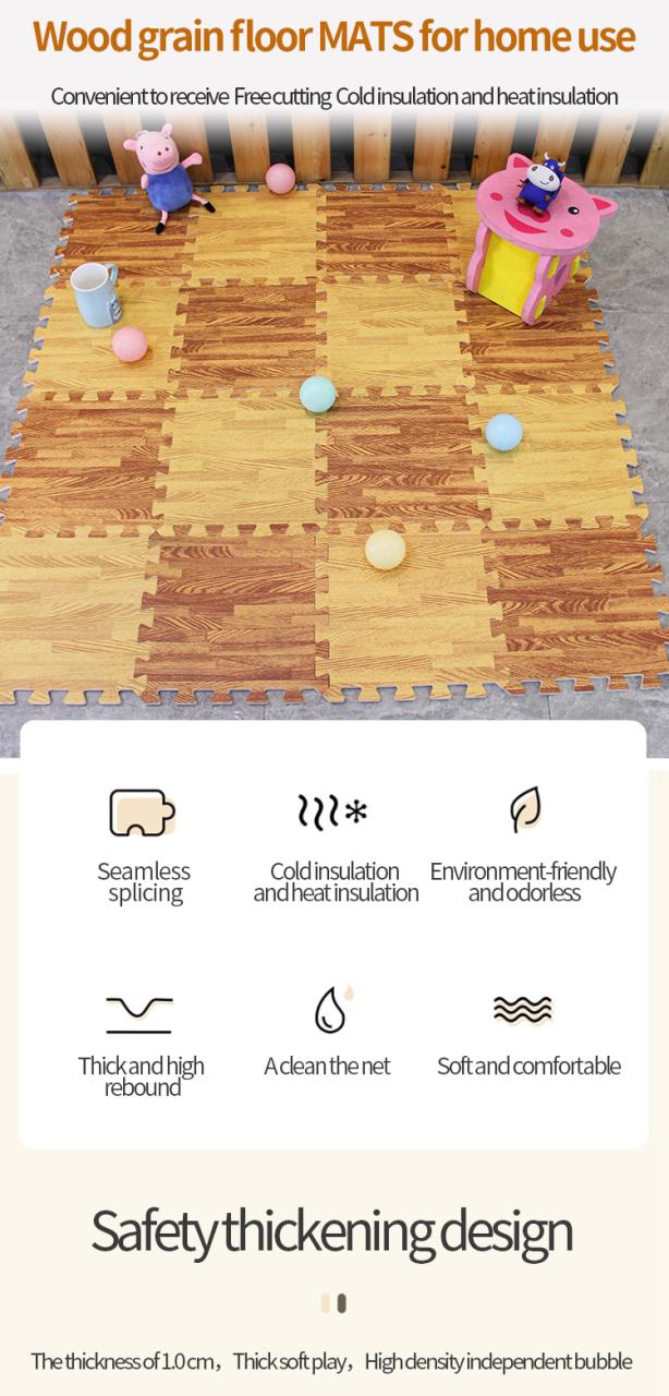 Tappetino da palestra in legno imitazione tappetino sportivo oversize economico all'ingrosso di alta qualità