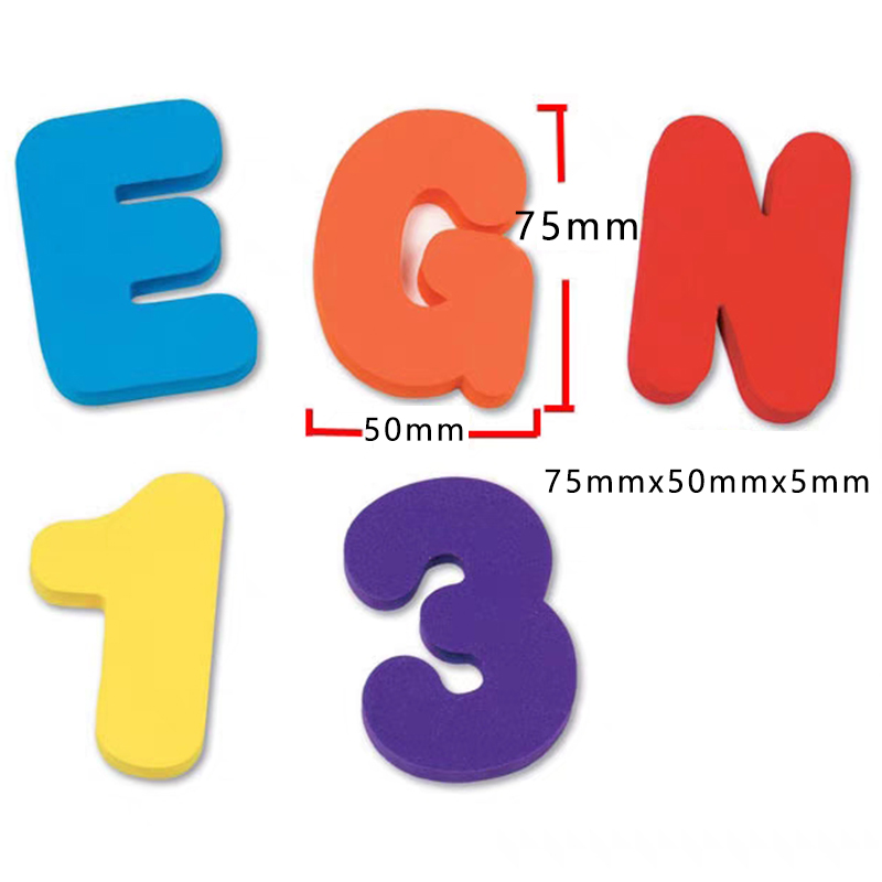 Лидер продаж, высококачественная многоязычная пена EVA с магнитной присоской, детские образовательные буквенно-цифровые символы