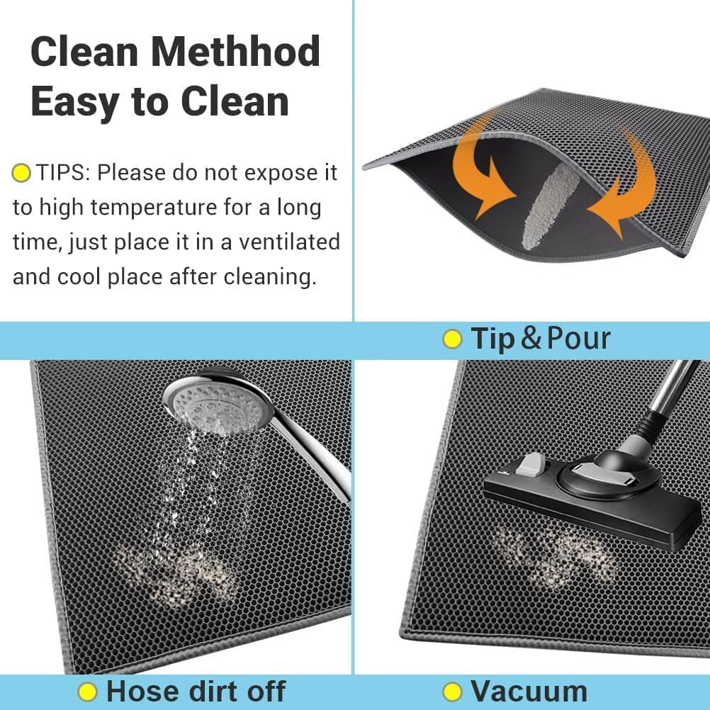 Splash-proof litter area mat