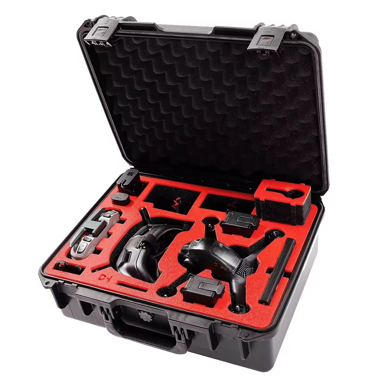 Durable Camera Case with Custom Pre-Cut Foam Insert Protective Cushioning Material Shockproof Foam Insert