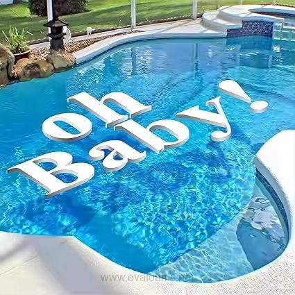 21 Inch EVA Floating Pool Foam Letters – Large Waterproof Alphabet & Symbol Decorations for Weddings, Engagements, Anniversaries & Graduation Parties